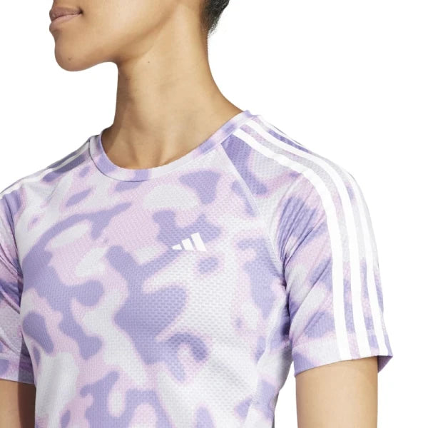 Remera Adidas Own The Run 3 Rayas - Violeta