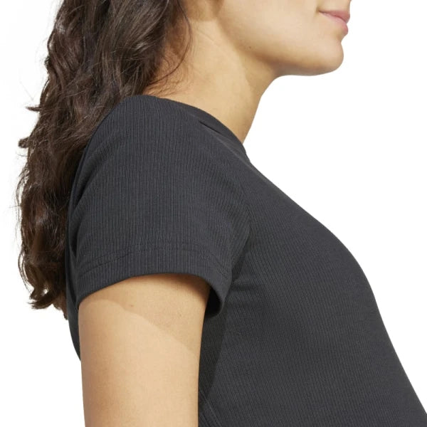 Remera Adidas Ribbed Fitted (Pre mamá) - Negro