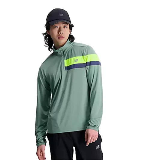Buzo New Balance Accelerate Half Zip - Verde