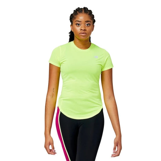 Remera New Balance Accelerate Sleeve - Amarillo