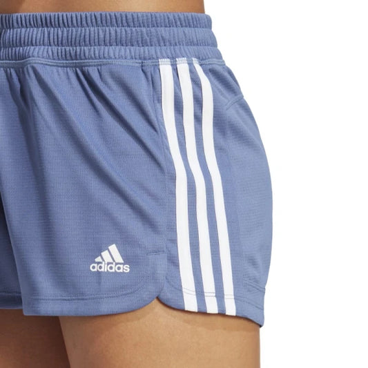 Short Adidas Pacer 3 Rayas - Azul